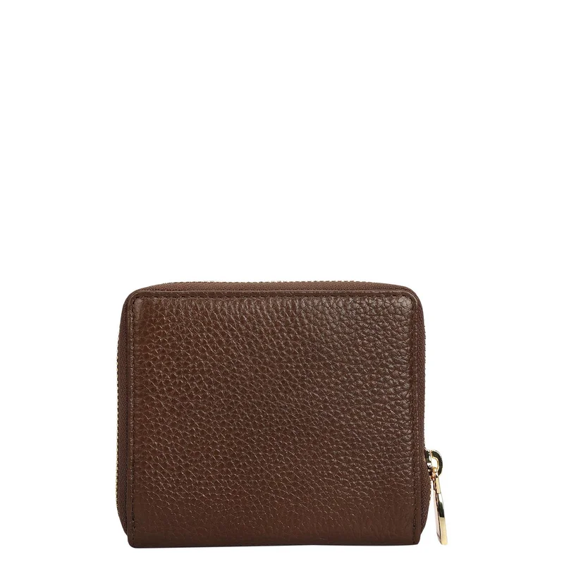 Da Milano Mocha Wax Leather Ladies Wallet - Mocha for Women | Best Price UAE